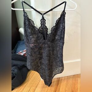 All Saints Black Lace bodysuit